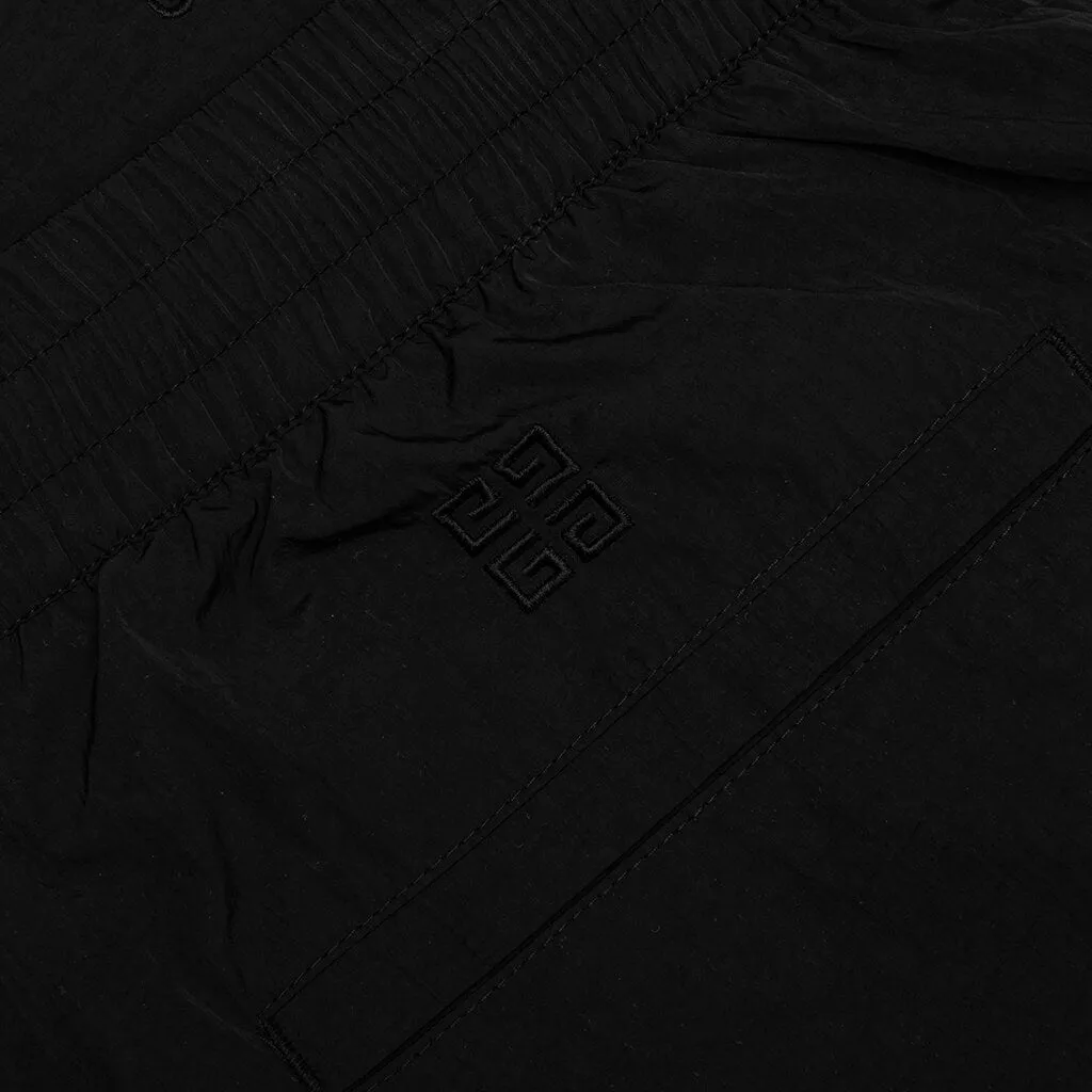 Relax Fit 4G Embroidered Trackpants - Black