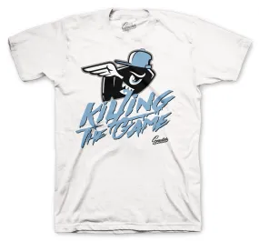 Retro 9 University Blue Shirt - Killing The Game - White