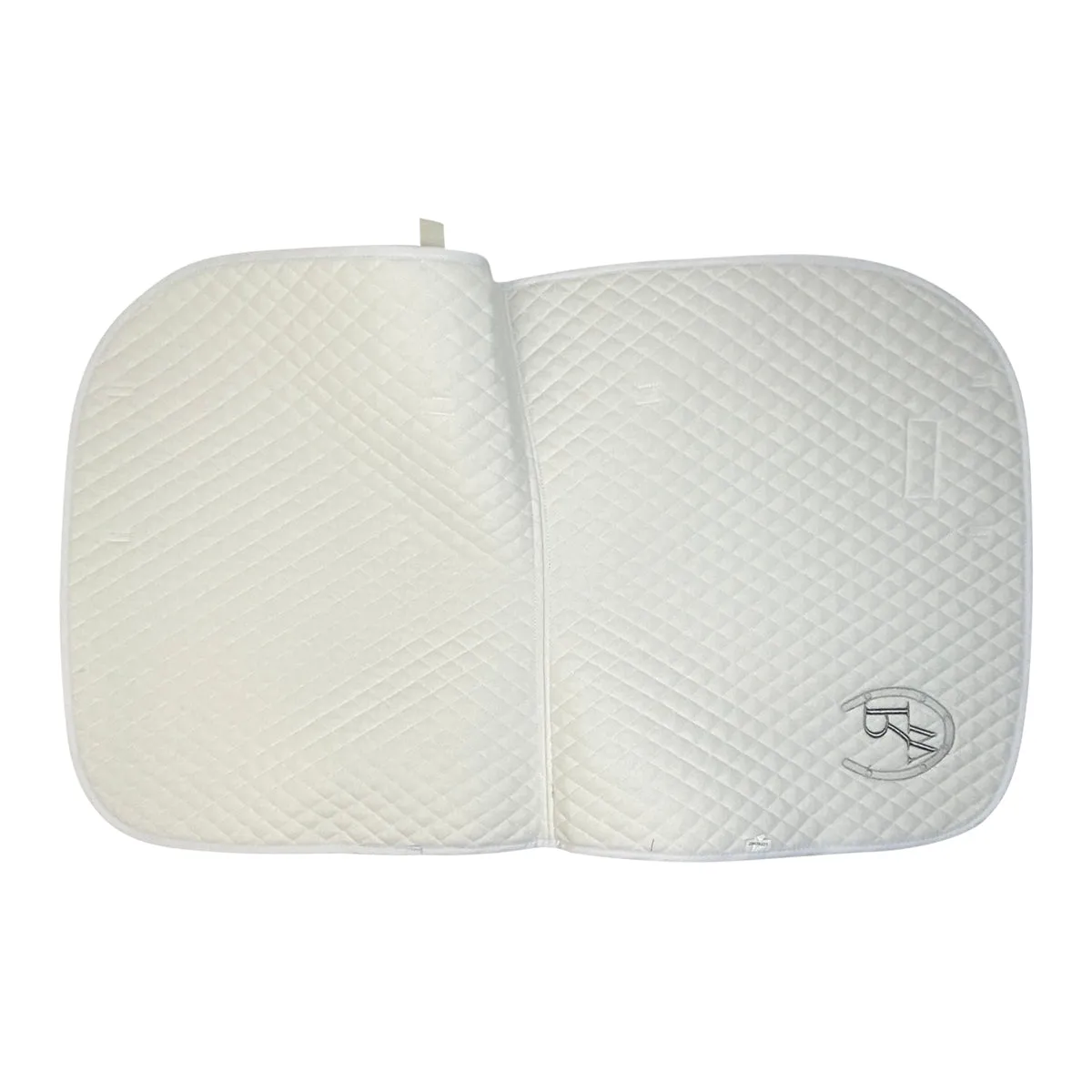 Riding Warehouse Professional's Choice Logo Dressage Pad in White - Full