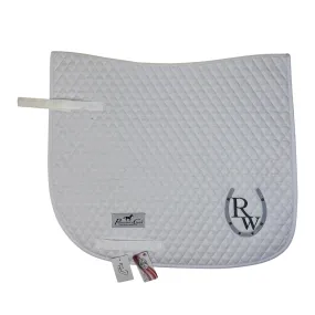 Riding Warehouse Professional's Choice Logo Dressage Pad in White - Full