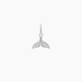 Roma Whale Tail CZ Charm (Silver)