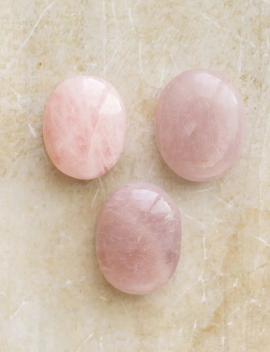 Rose Quartz Palm Stone for Love