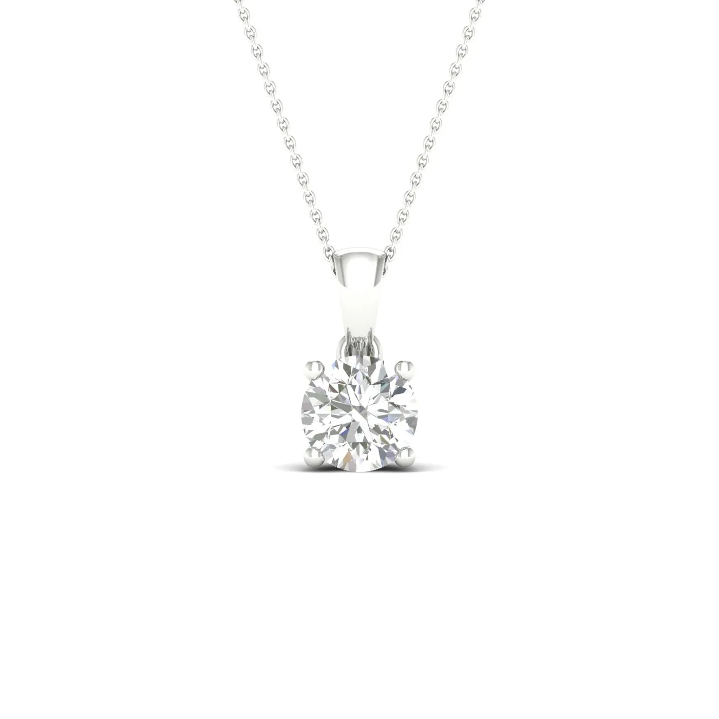 Round Diamond Pendant with Chain