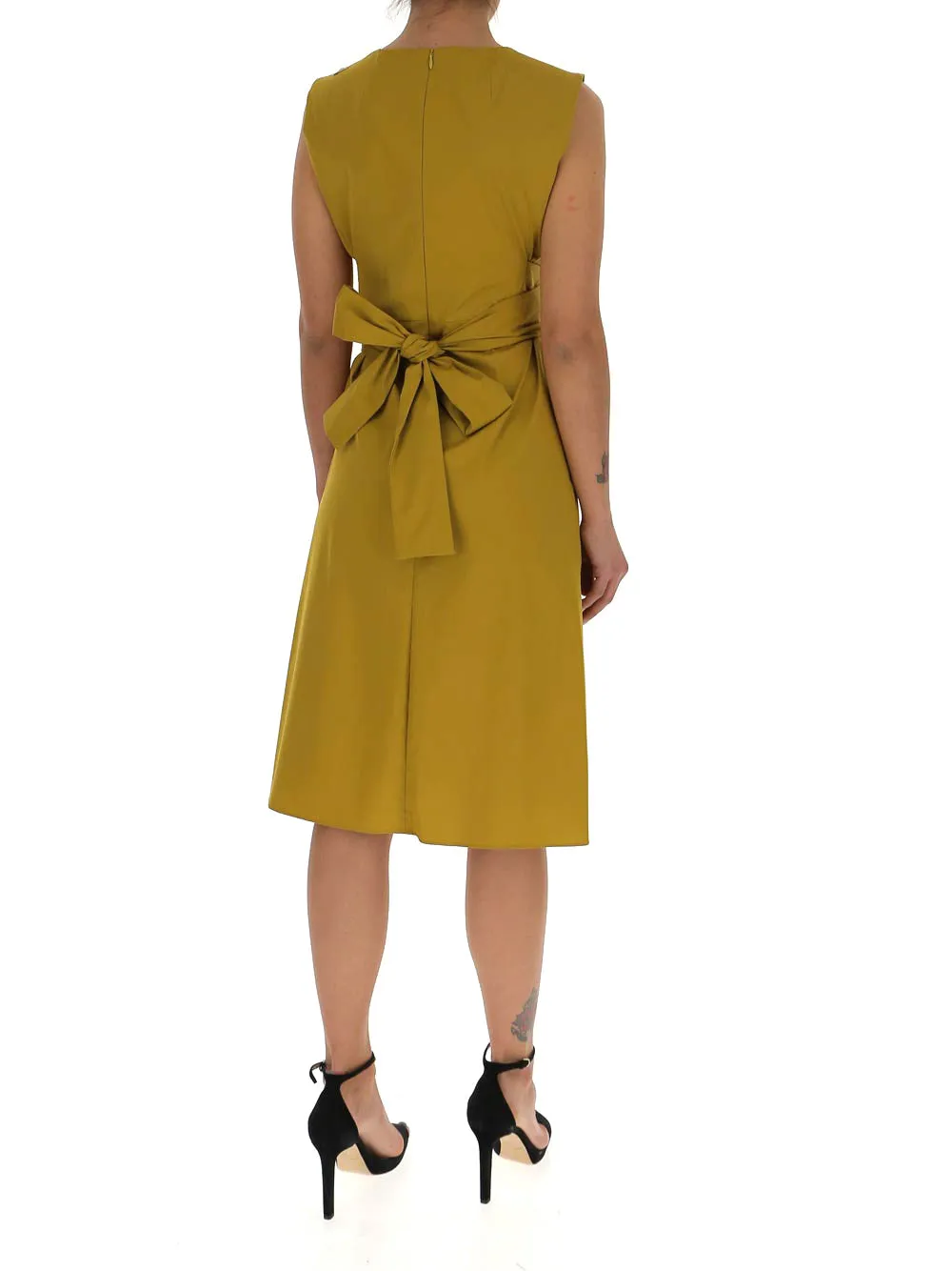 'S Max Mara Sleeveless Belted Dress