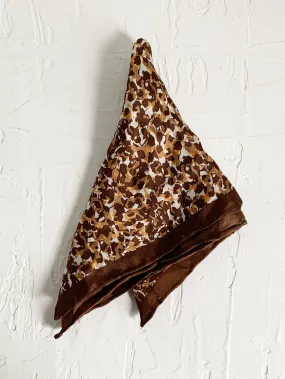 Satin Abstract Animal Print Kerchief