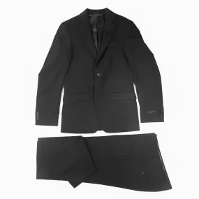 SJ Mens Ultra-Slim Plain Black Suit_ Y0001