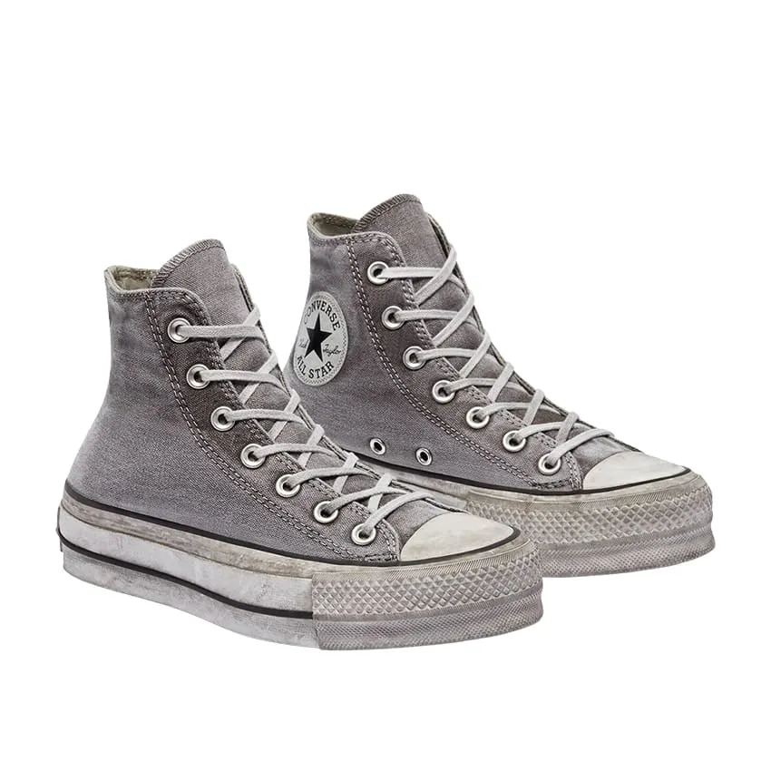 Sneakers Donna Converse Chuck Taylor All Star Platform Smoked Canvas Grigio