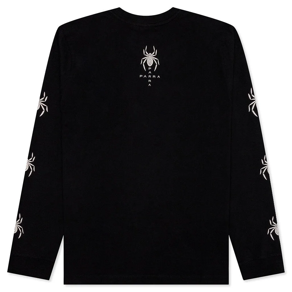 Spidered Long Sleeve T-Shirt - Black