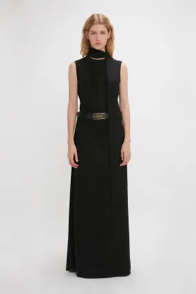 Tailored Floor-Length Skirt In Black