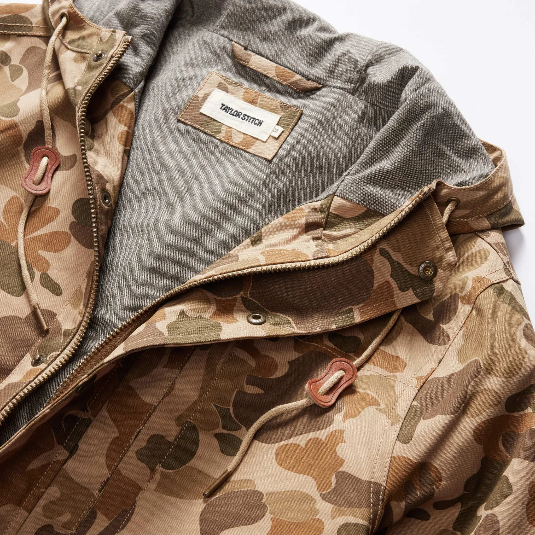 The Explorer Jacket in Vintage Arid Camo Dry Wax