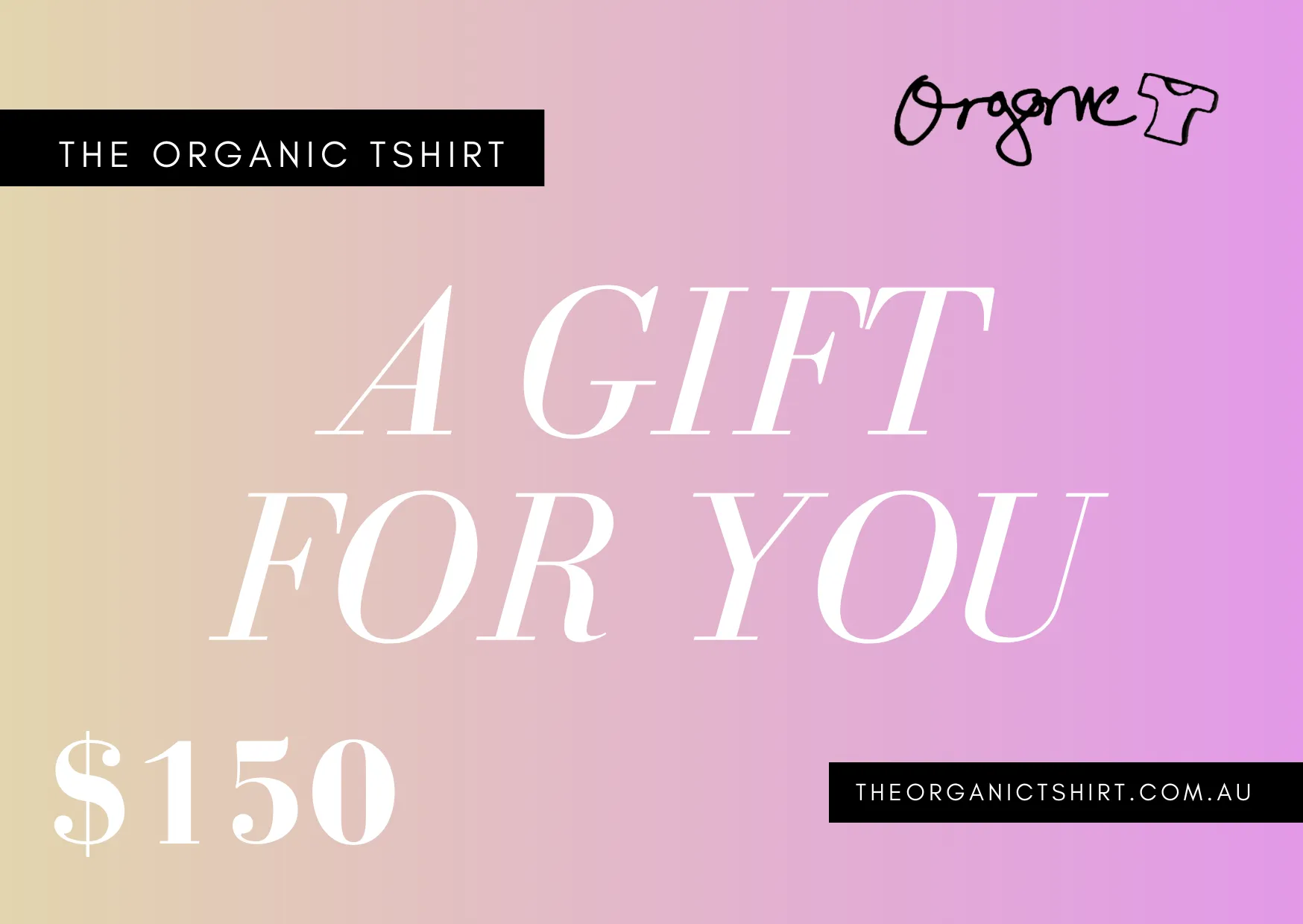 The Organic Tshirt E-Gift Card