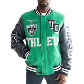 Top Gun "Athletic Division" Varsity Jacket (Green/Navy) TGJ2331