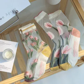 Tulip Flower Socks MK18676