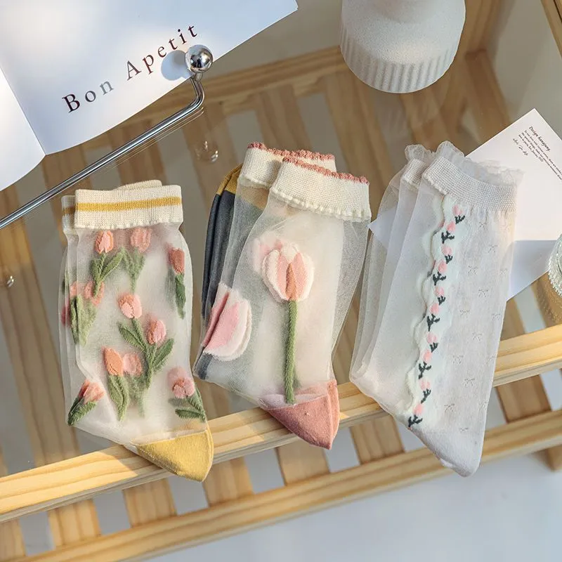 Tulip Flower Socks MK18676