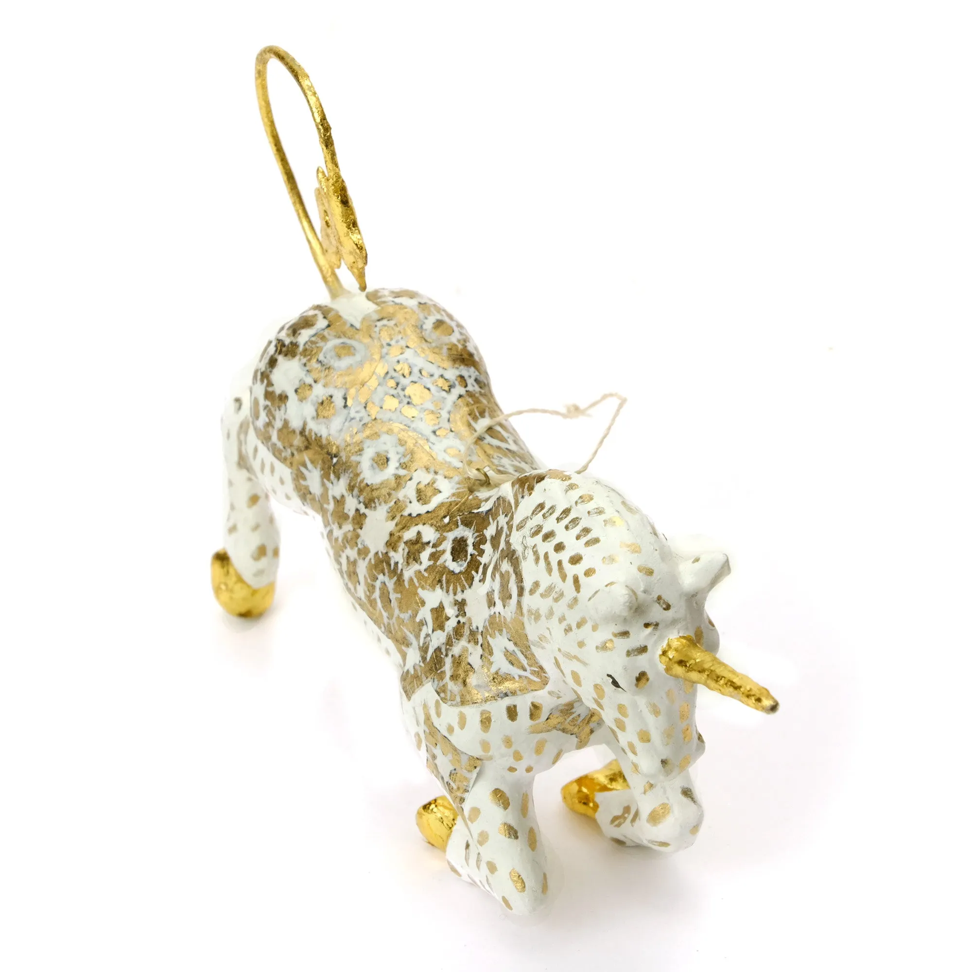 Unicorn Gold Filigree Large  Ornament