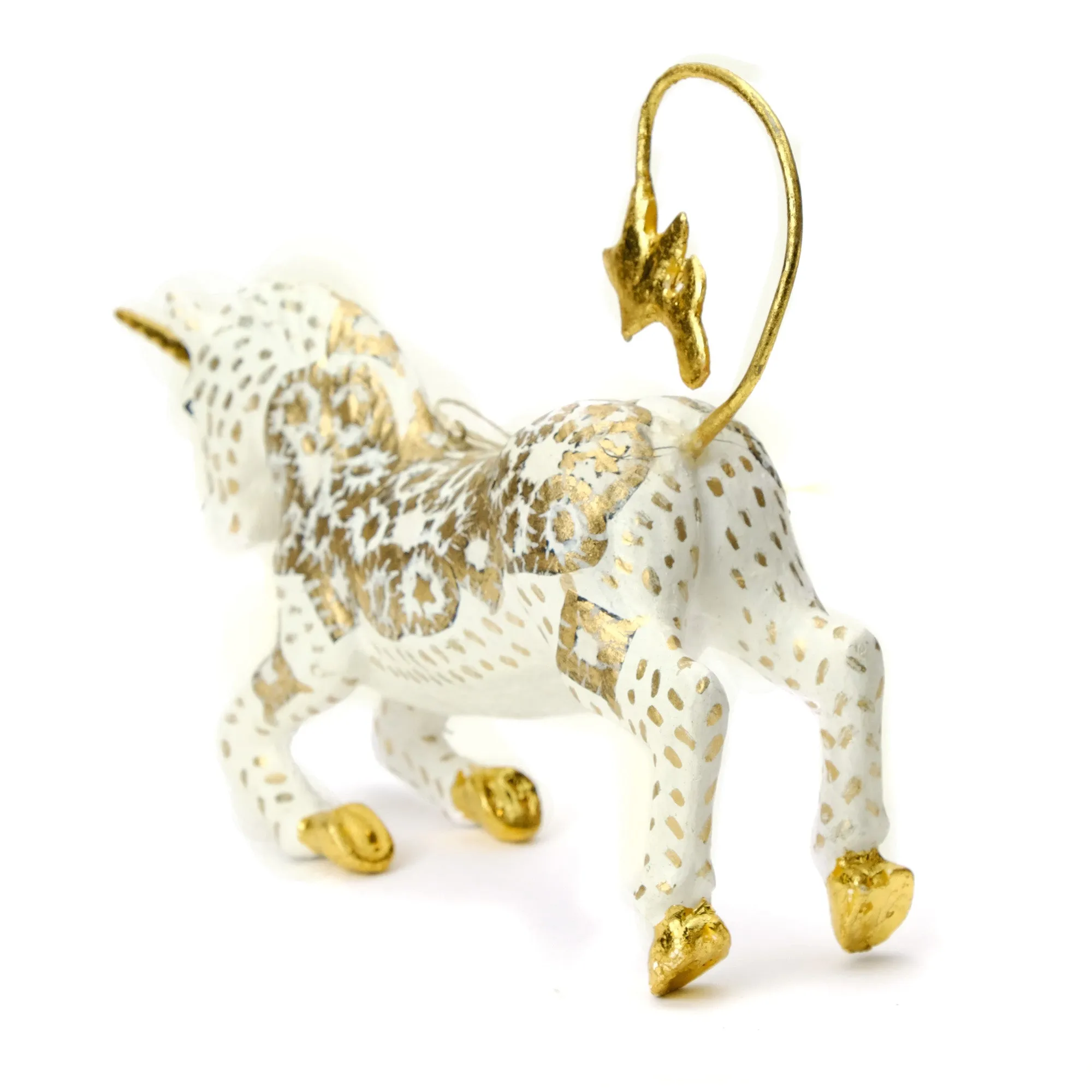 Unicorn Gold Filigree Large  Ornament