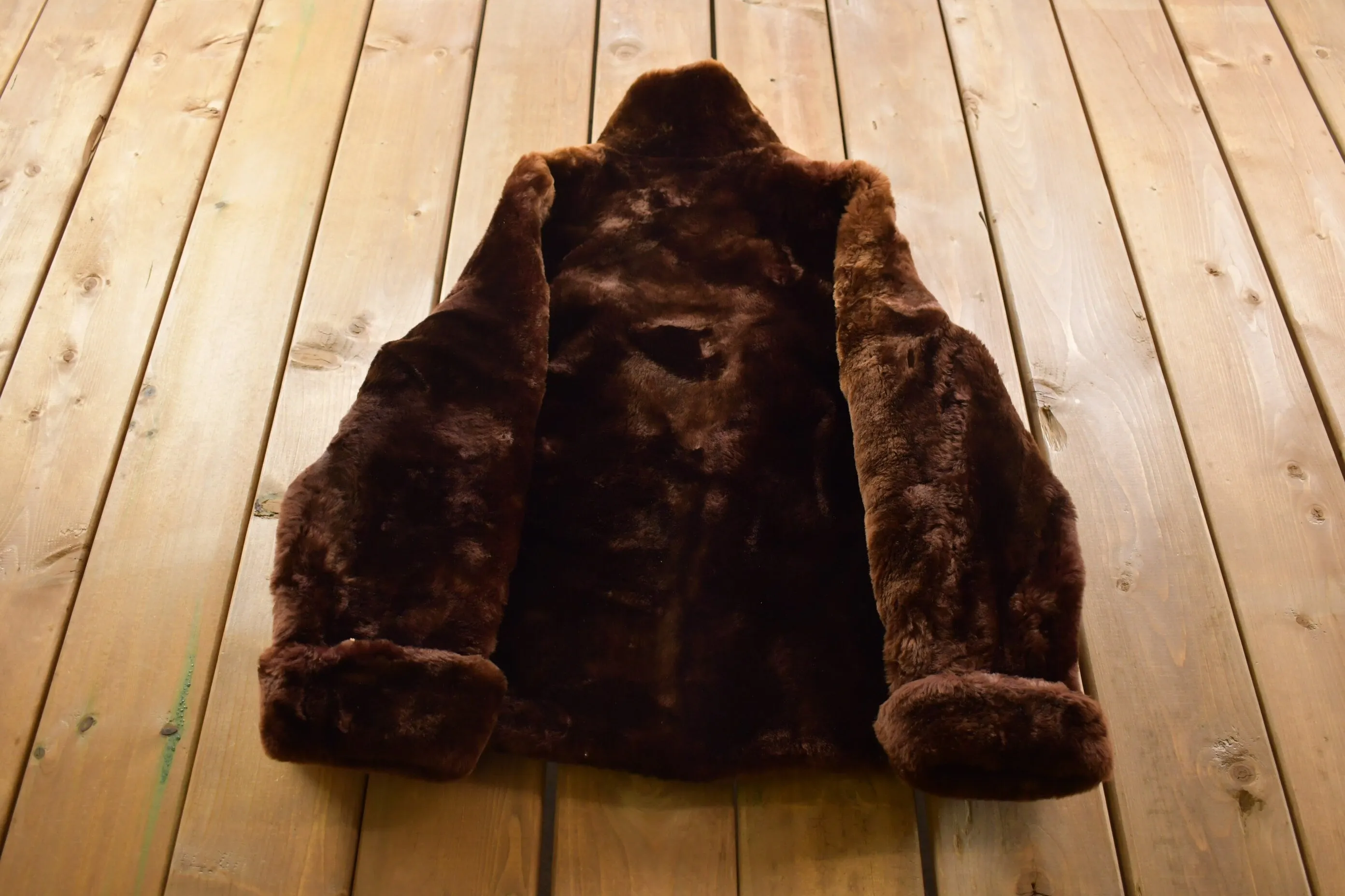 Vintage 1950s Brown Fur Coat / Winter Outerwear / Short Jacket / Formal Outerwear / Fancy Liner / Essentials