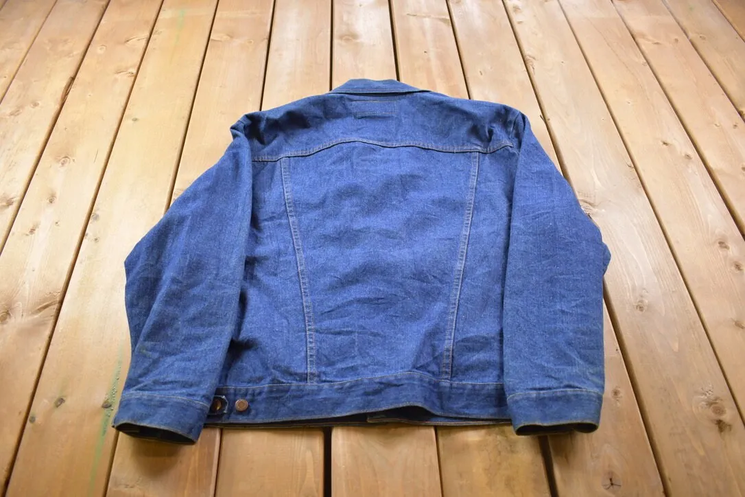 Vintage 1970s Wrangler Workwear Denim Jean Jacket / Button Up Denim / Streetwear / Vintage Fall Outerwear / Fall Jacket / True Vintage