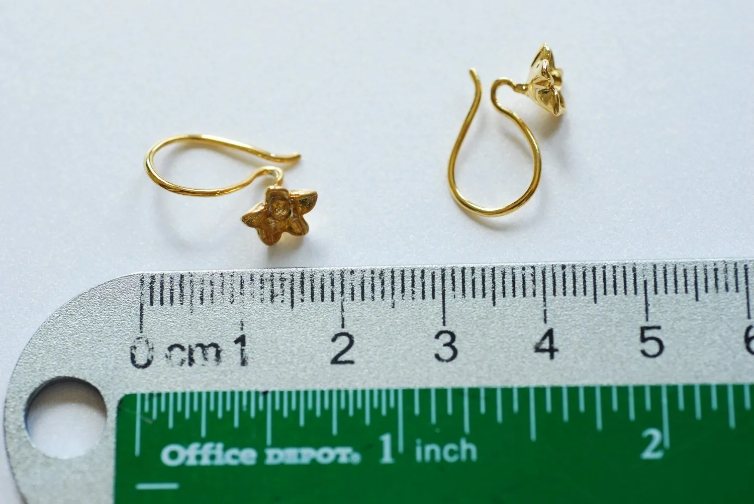 Wholesale Matte Vermeil Gold Flower Earring finding - 18k gold plated over Sterling Silver,  Gold flower earrings, Gold earring finding, Gold Earrings