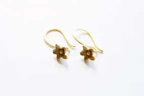 Wholesale Matte Vermeil Gold Flower Earring finding - 18k gold plated over Sterling Silver,  Gold flower earrings, Gold earring finding, Gold Earrings