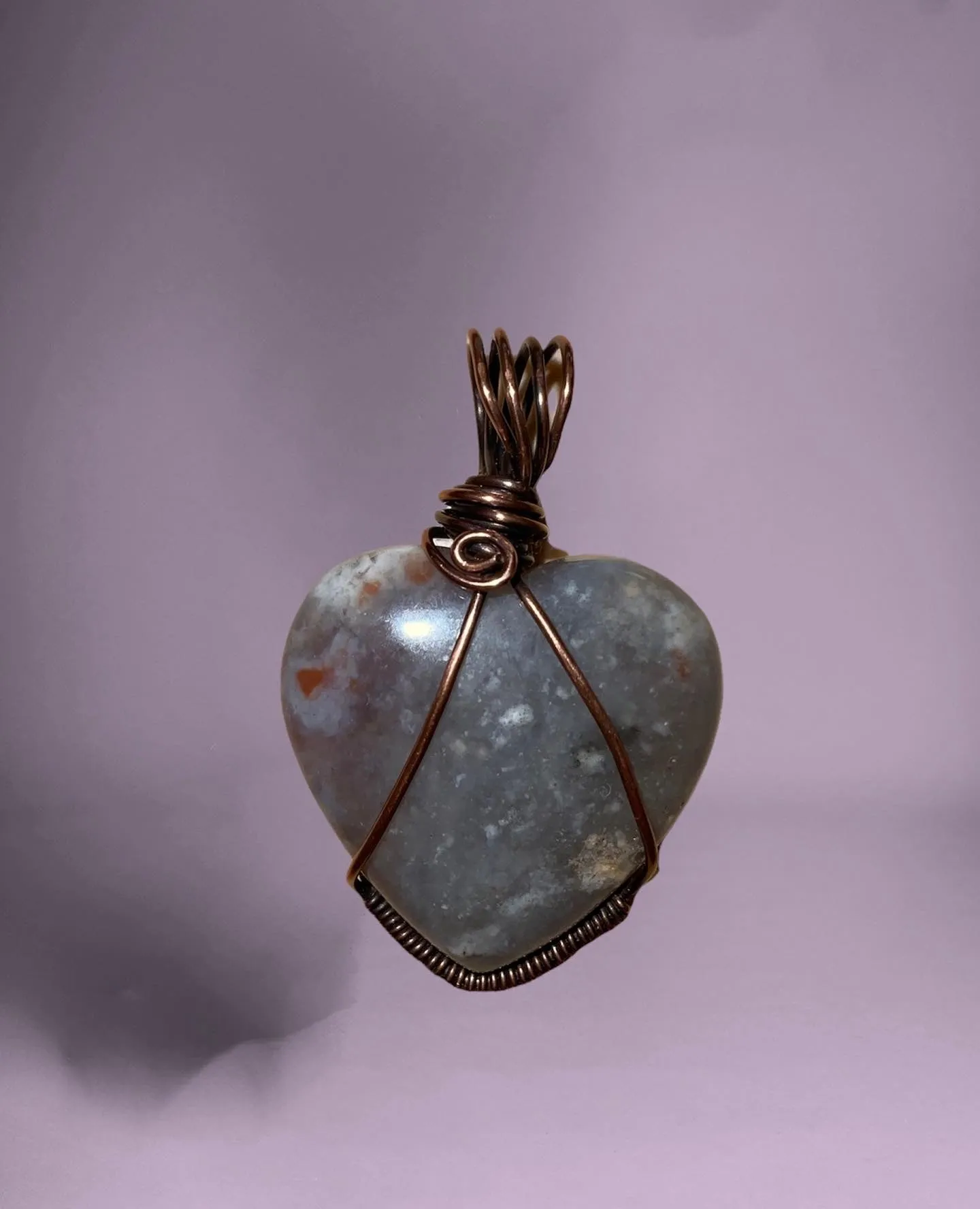 Wire Wrapped Gemstone Hearts