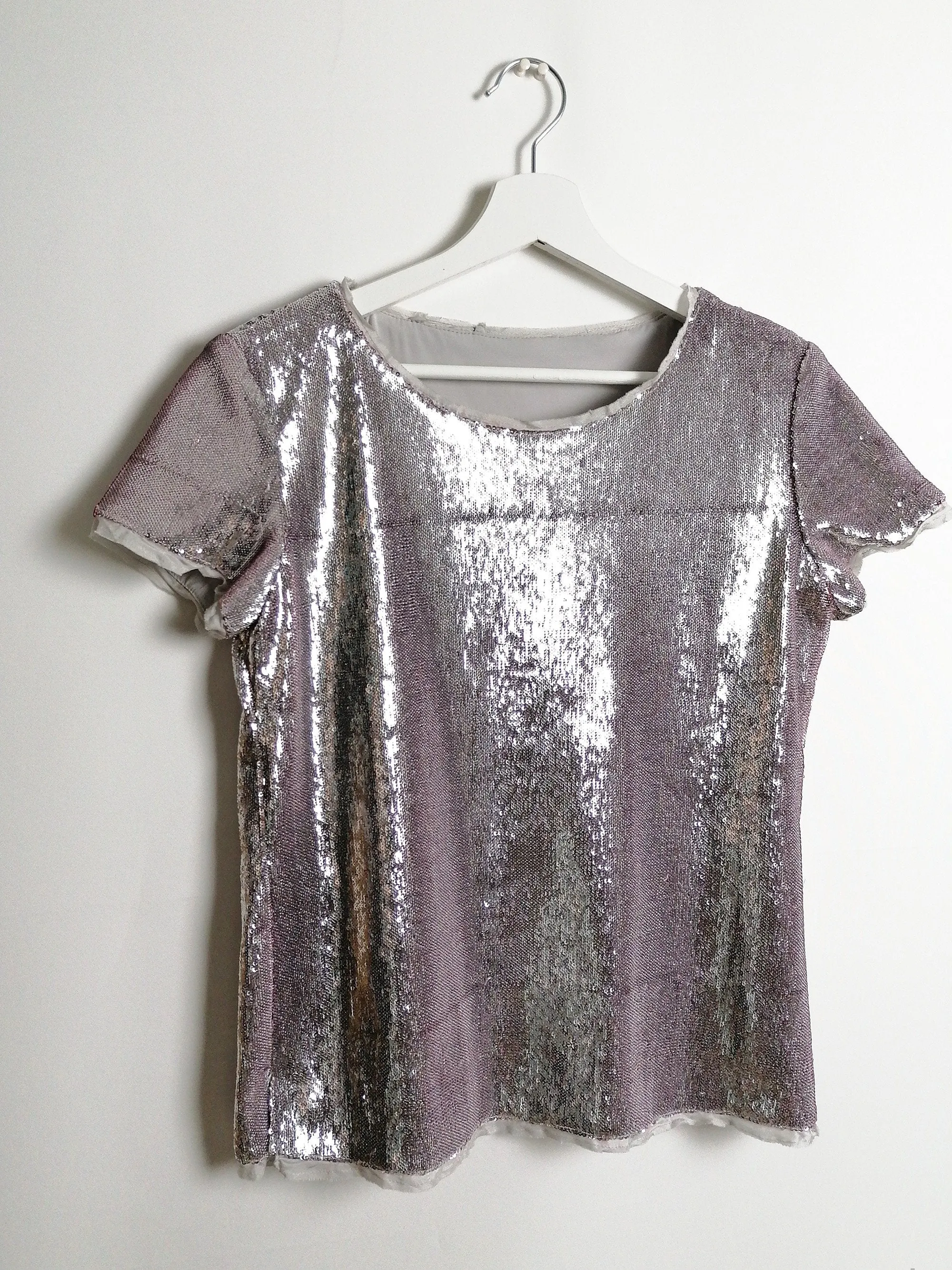 Y2K Rose Gold Sequins Top