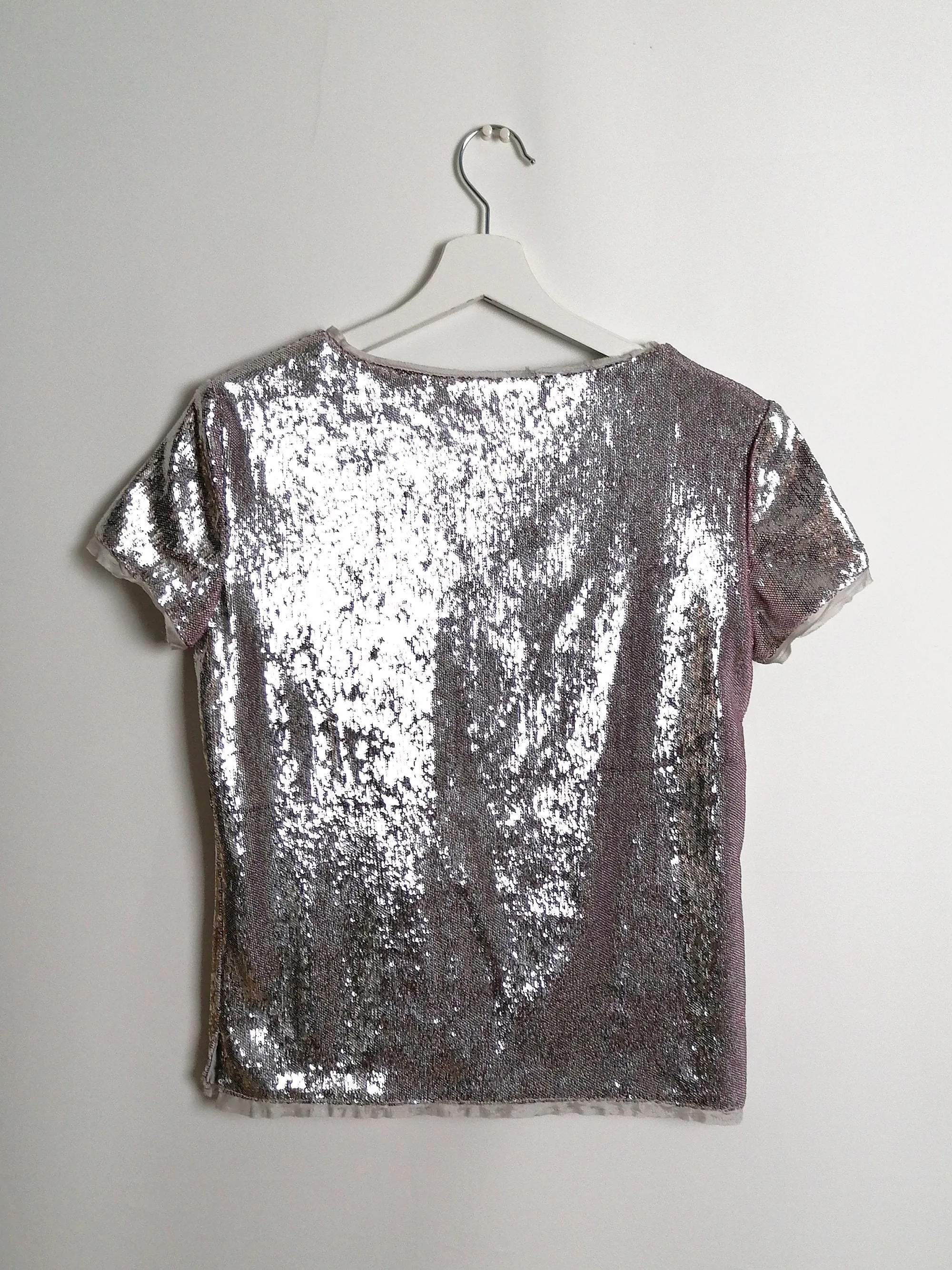 Y2K Rose Gold Sequins Top